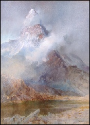 Mountain Paintings The Matterhorn above the Riffel. Donne, Benjamin John Merifield. [1831-1928] c1870